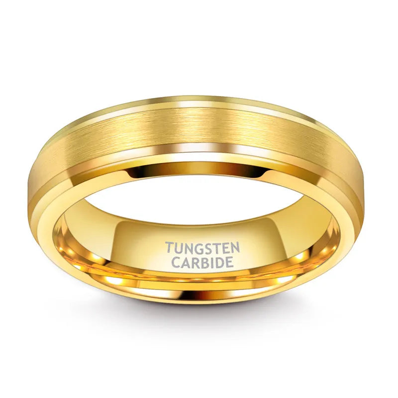 Gold Tungsten Wedding Ring 6mm / 8mm