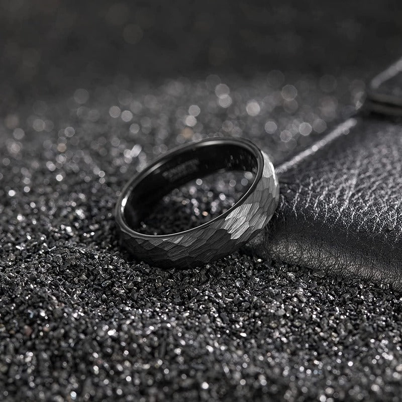mens wedding ring black