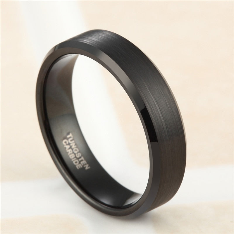 Black tungsten mens ring TR Mens Rings
