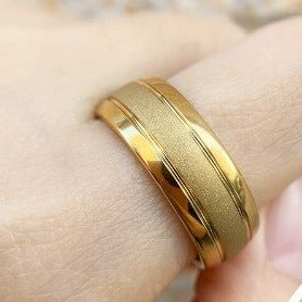 mens ring gold colour tungsten ring TR Mens Rings