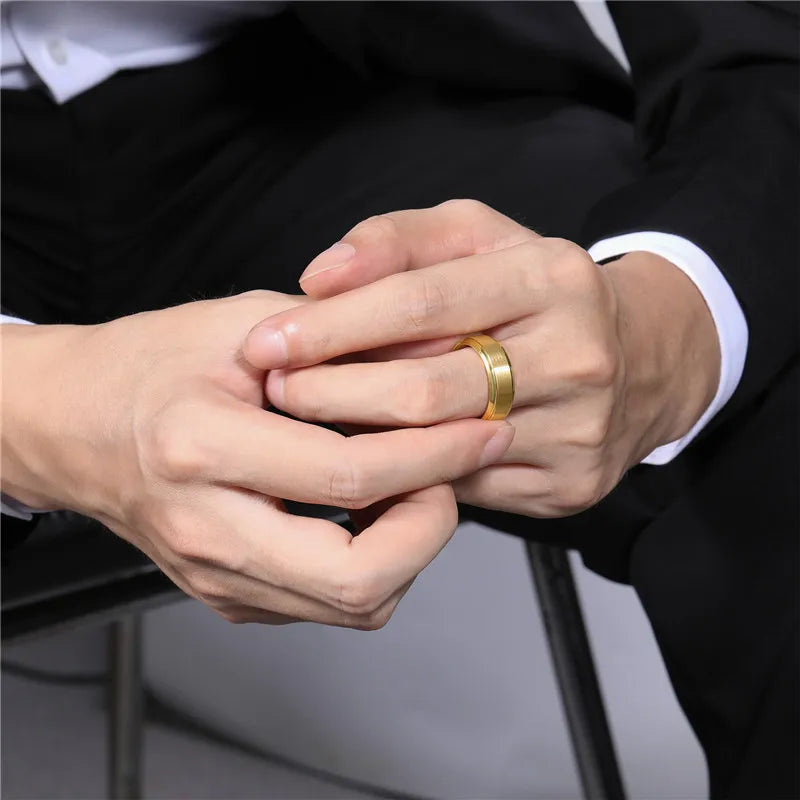 gold ring for men tungsten carbide AU