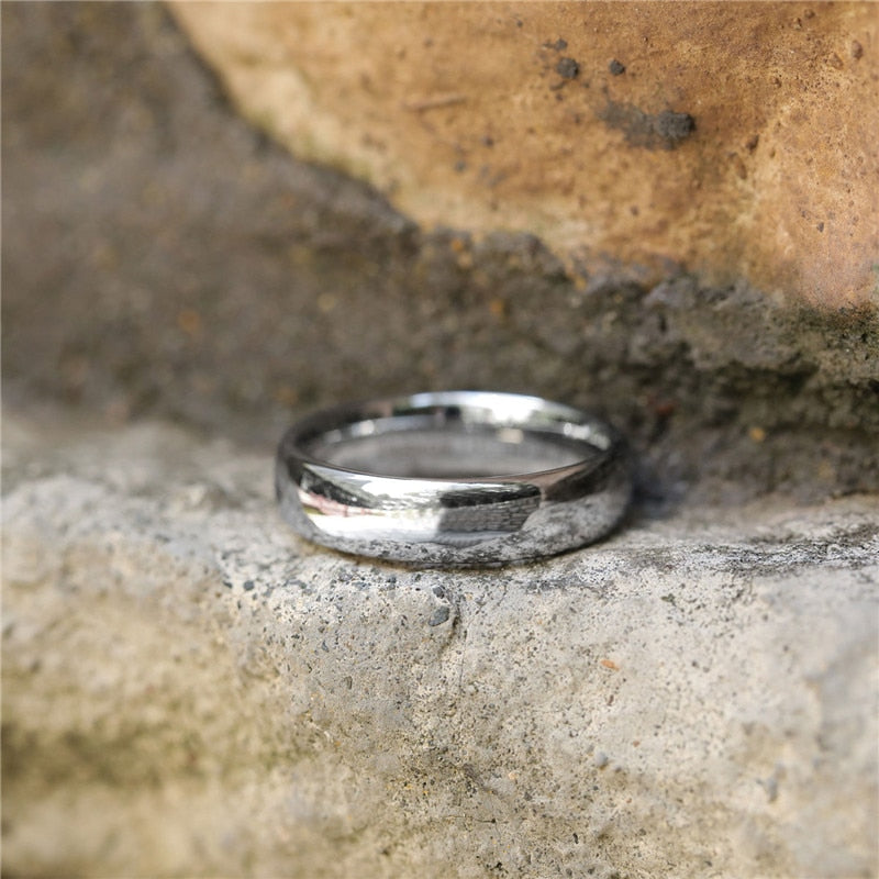 mens silver tungsten ring