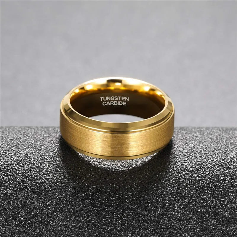 Gold Tungsten Ring