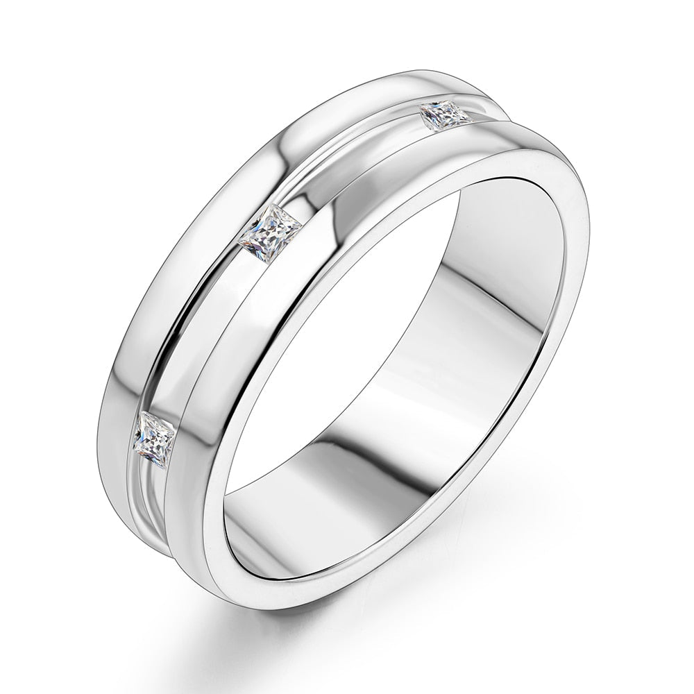 Mens Moissanite Ring Womens Moissanite Ring TR Mens Rings