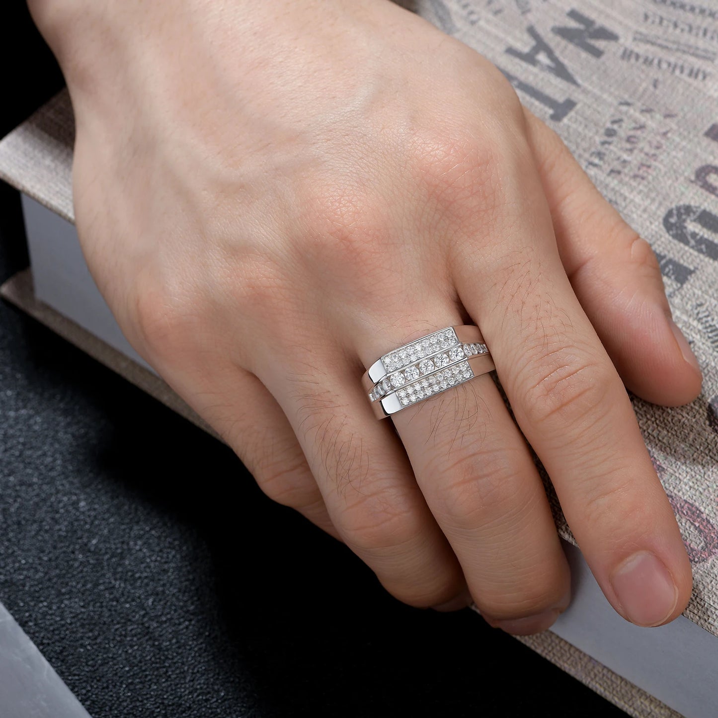 mens moissanite ring australia