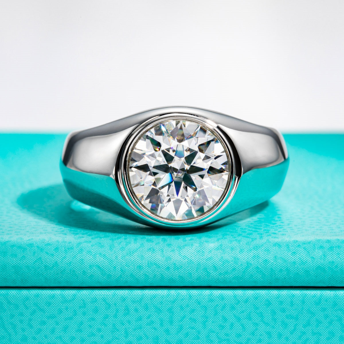 Mens Moissanite Diamond Ring TR Mens Rings