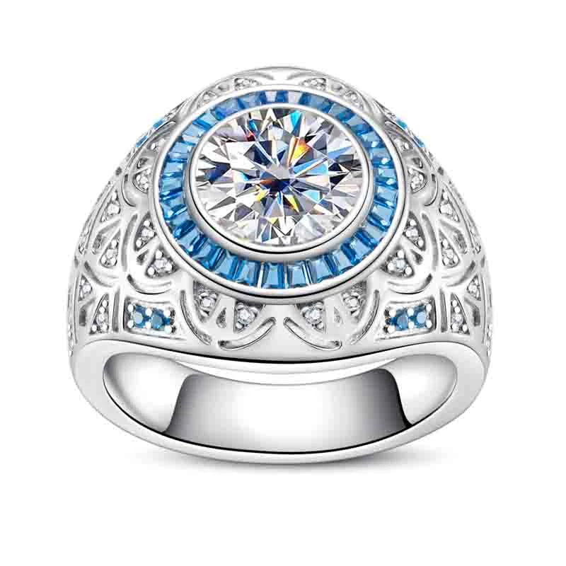 3 Carat Moissanite Mens Ring TR Mens Rings