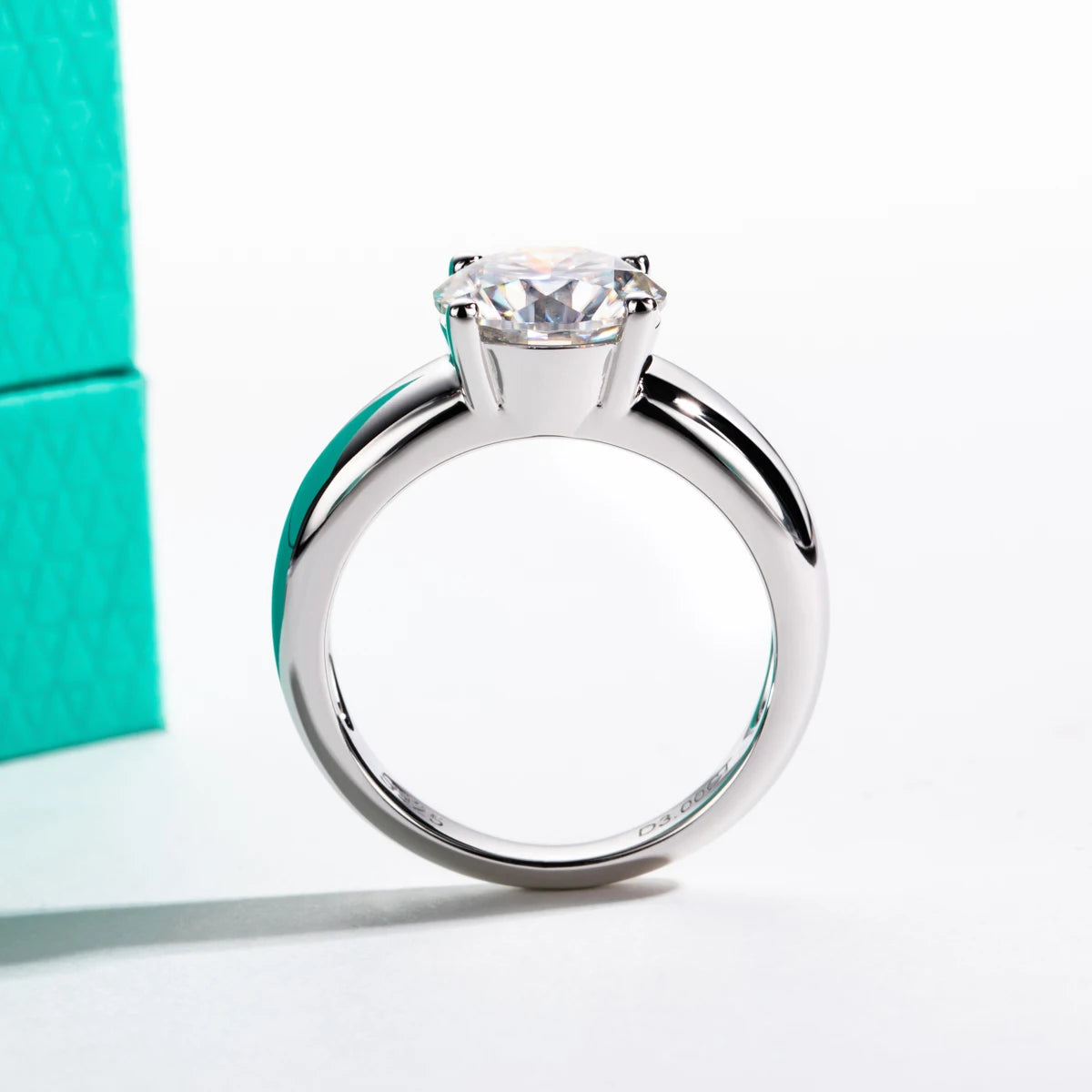 moissanite solitaire ring for men or women
