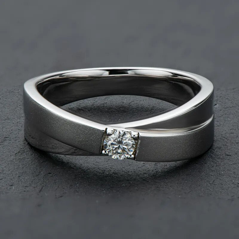 Moissanite Diamond Ring TR Mens Rings