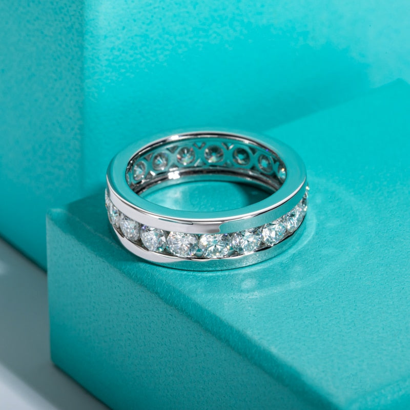 full eternity mens ring moissanite diamond ring free shipping