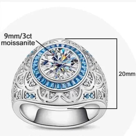 Mens 3 Carat Moissanite Ring TR Mens Rings