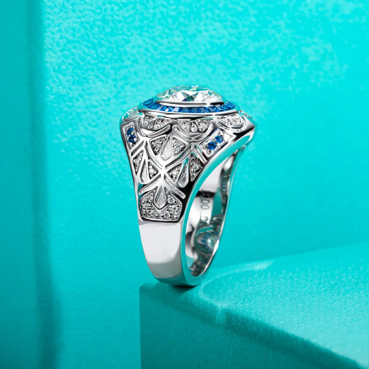 Mens Moissanite Diamond Ring Free Shipping TR Mens Rings