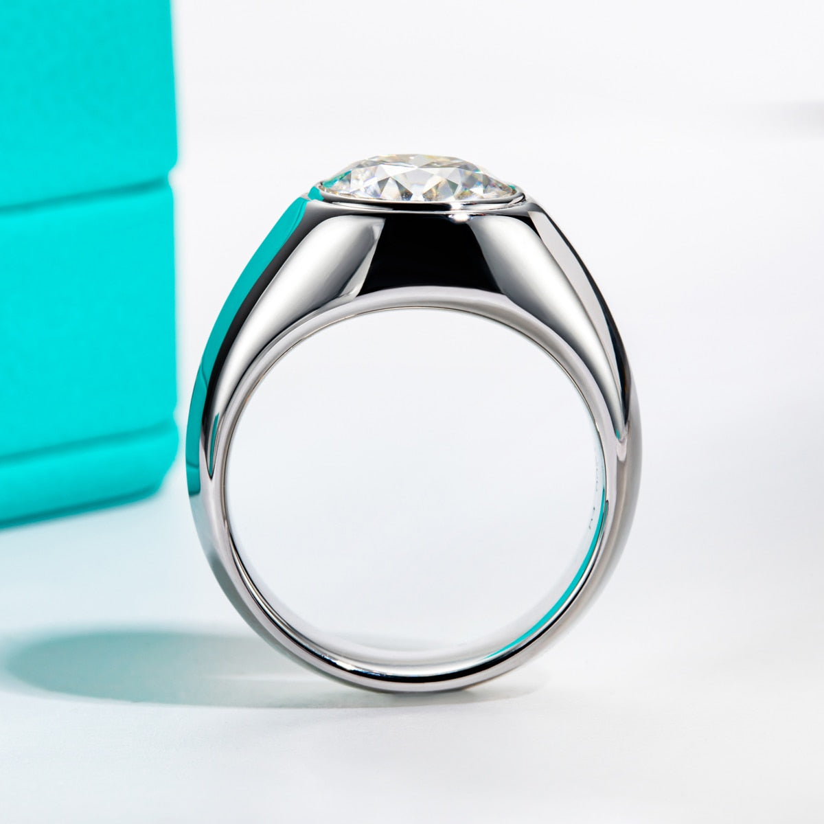 TR Mens Rings Mens Moissanite Ring