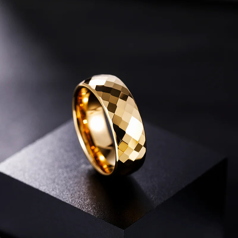 Gold ring for men tungsten carbide Australia