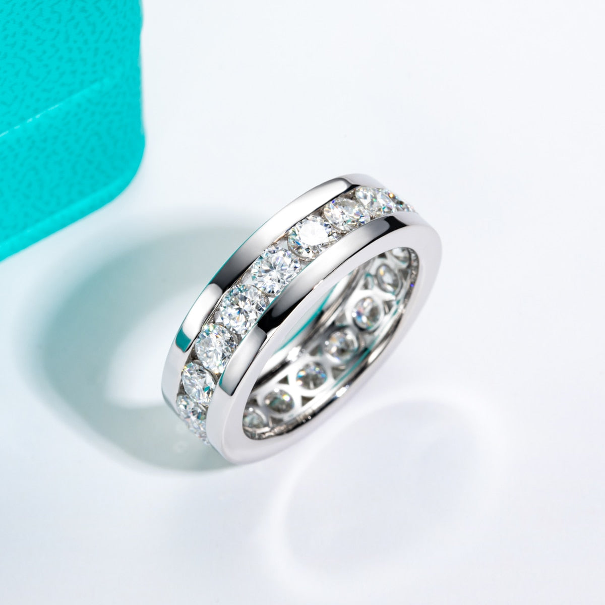 mens moissanite ring eternity ring TR Mens Rings