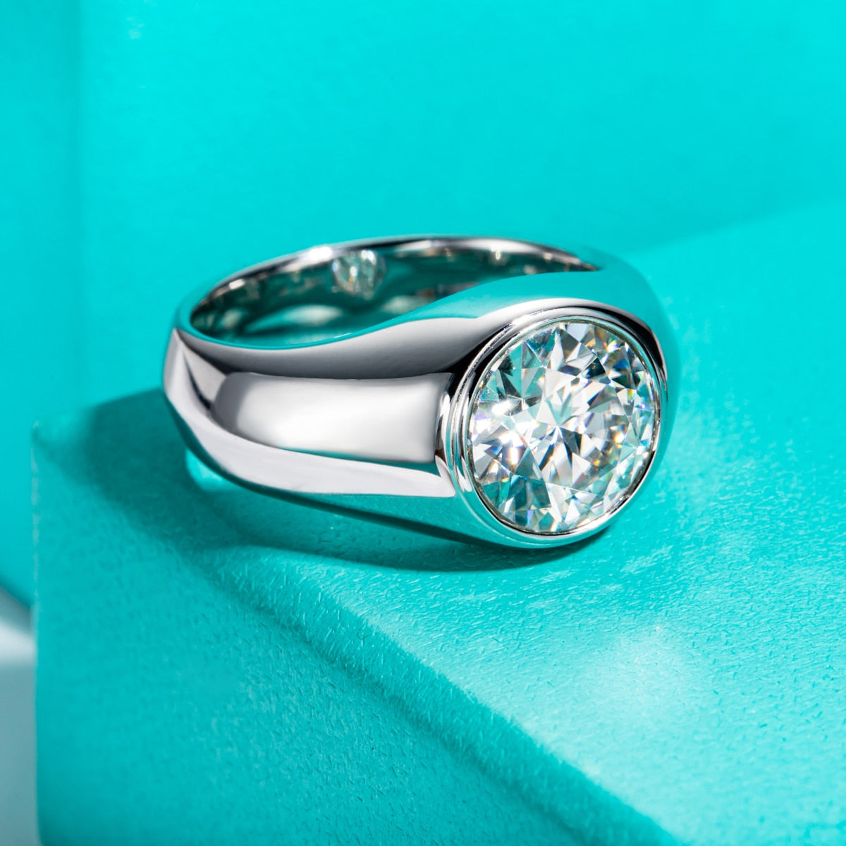 TR Mens Rings Mens Moissanite Diamond Ring