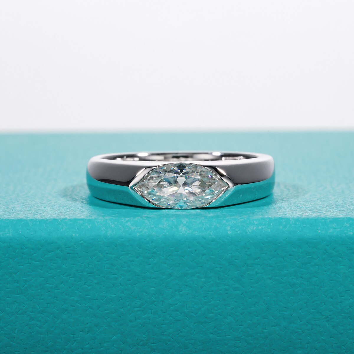 Moissanite Marquise Cut Diamond Wedding Ring TR Mens Rings
