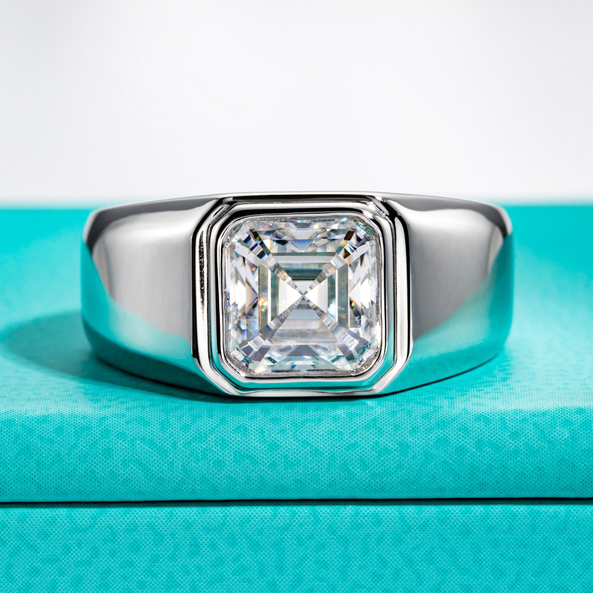 TR Mens Rings Mens Moissanite Diamond Ring