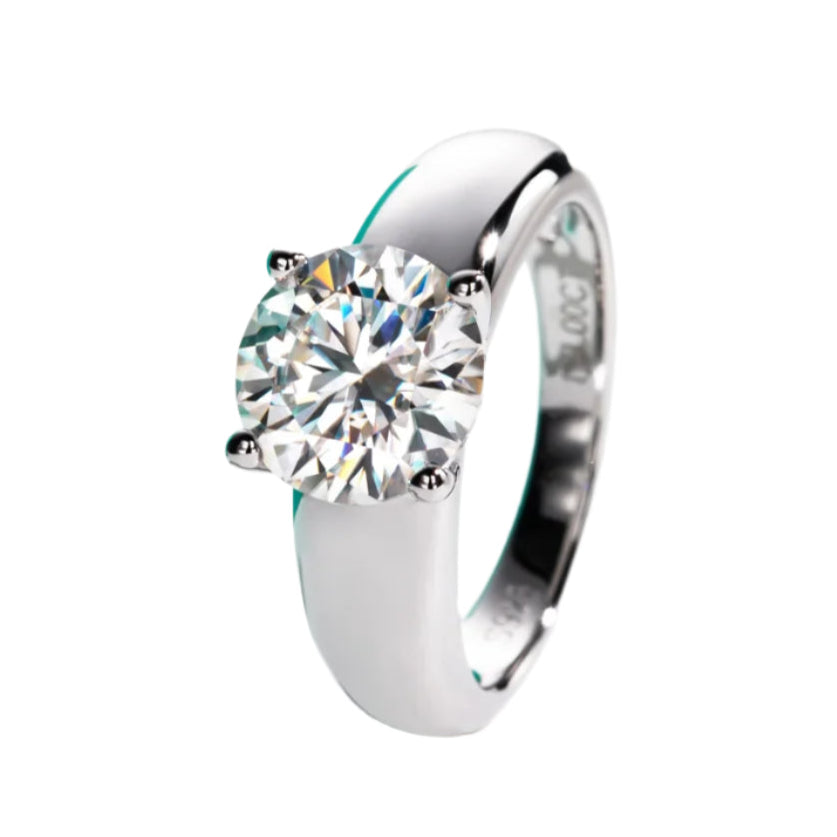 Camilo 3ct Moissanite Mens Rings Sterling Silver Gold Plated