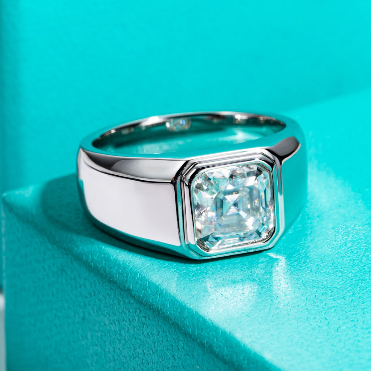 TR Mens Rings Mens Moissanite Ring