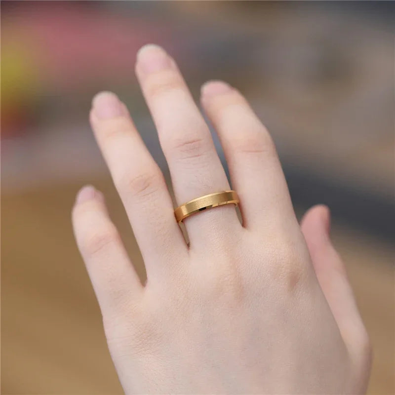 gold tungsten ring 4mm