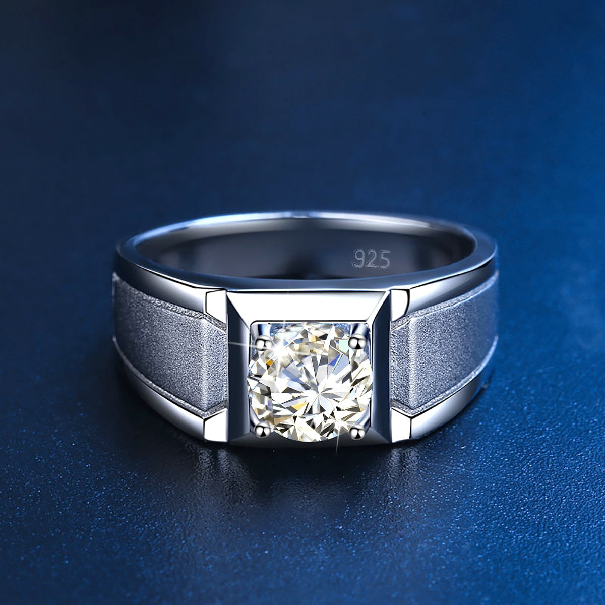 Mens Moissanite Diamond Ring free shipping