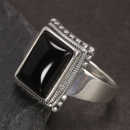 Lucifer Black Onyx Ring USA