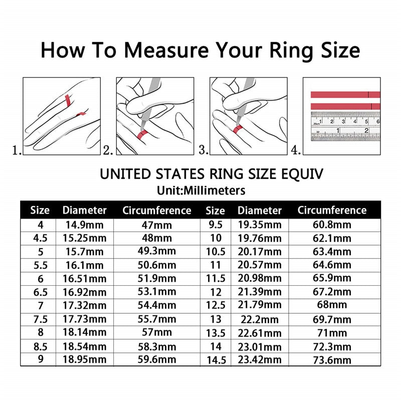 ring size chart wedding rings TR Mens Rings 