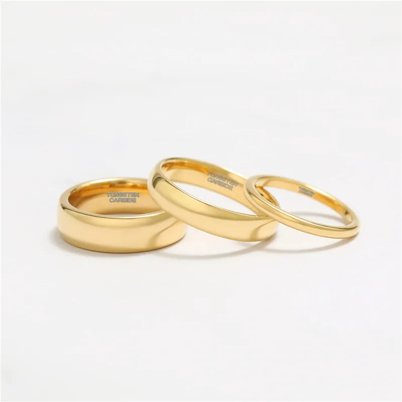 Gold tungsten ring slight dome shape TR Mens Rings Australia