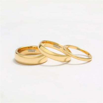 Gold tungsten ring slight dome shape TR Mens Rings Australia