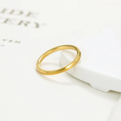 Gold Tungsten Ring for Women 2mm Australia