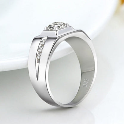 Mens Moissanite Diamond Ring TR Mens Rings