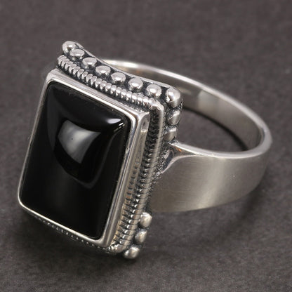 Lucifer Mens Ring Black Onyx Ring