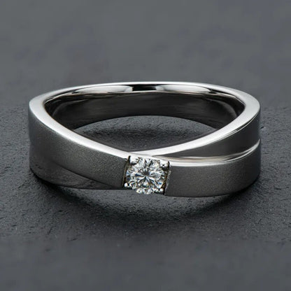Moissanite Diamond Ring TR Mens Rings
