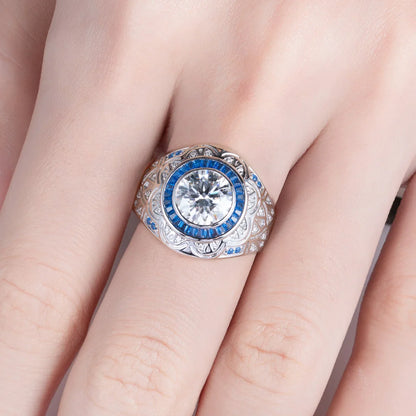 TR Mens Rings Moissanite Diamond Ring