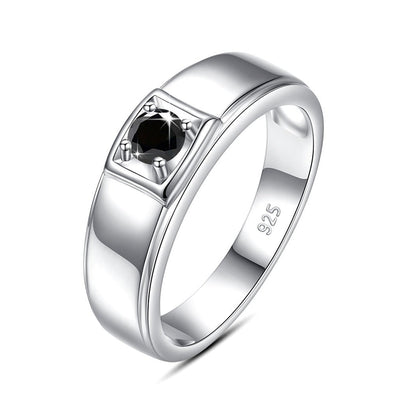 Round Cut Mens Moissanite Diamond Ring