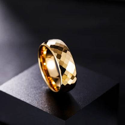 Gold ring for men tungsten carbide Australia