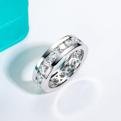 mens moissanite ring eternity ring TR Mens Rings