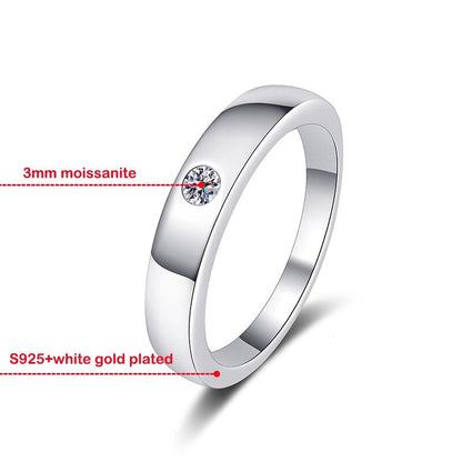 Mens Moissanite Diamond Wedding Ring TR Mens Rings