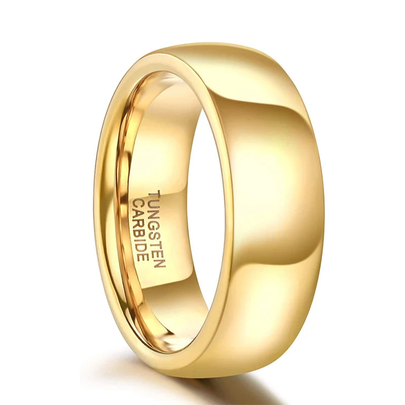 Zelus Classic Gold Tungsten Ring 8mm